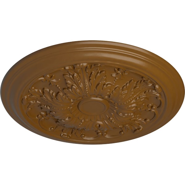 Damon Ceiling Medallion (Fits Canopies Up To 3 3/8), Hand-Painted Smokey Topaz, 20OD X 1 1/2P